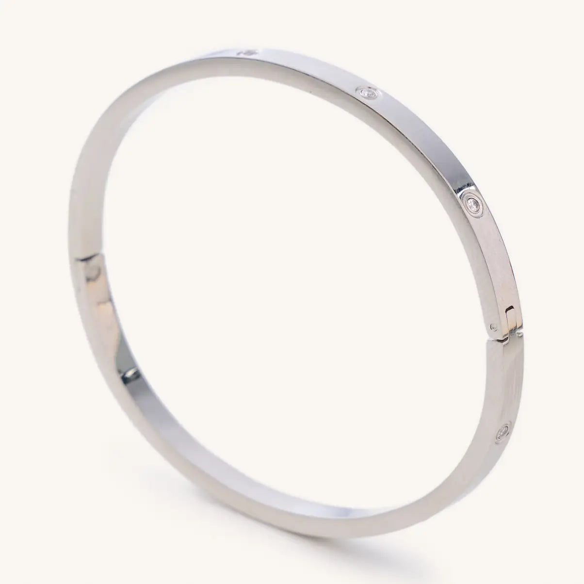 Mini Corinne Silver Bangle Bracelet