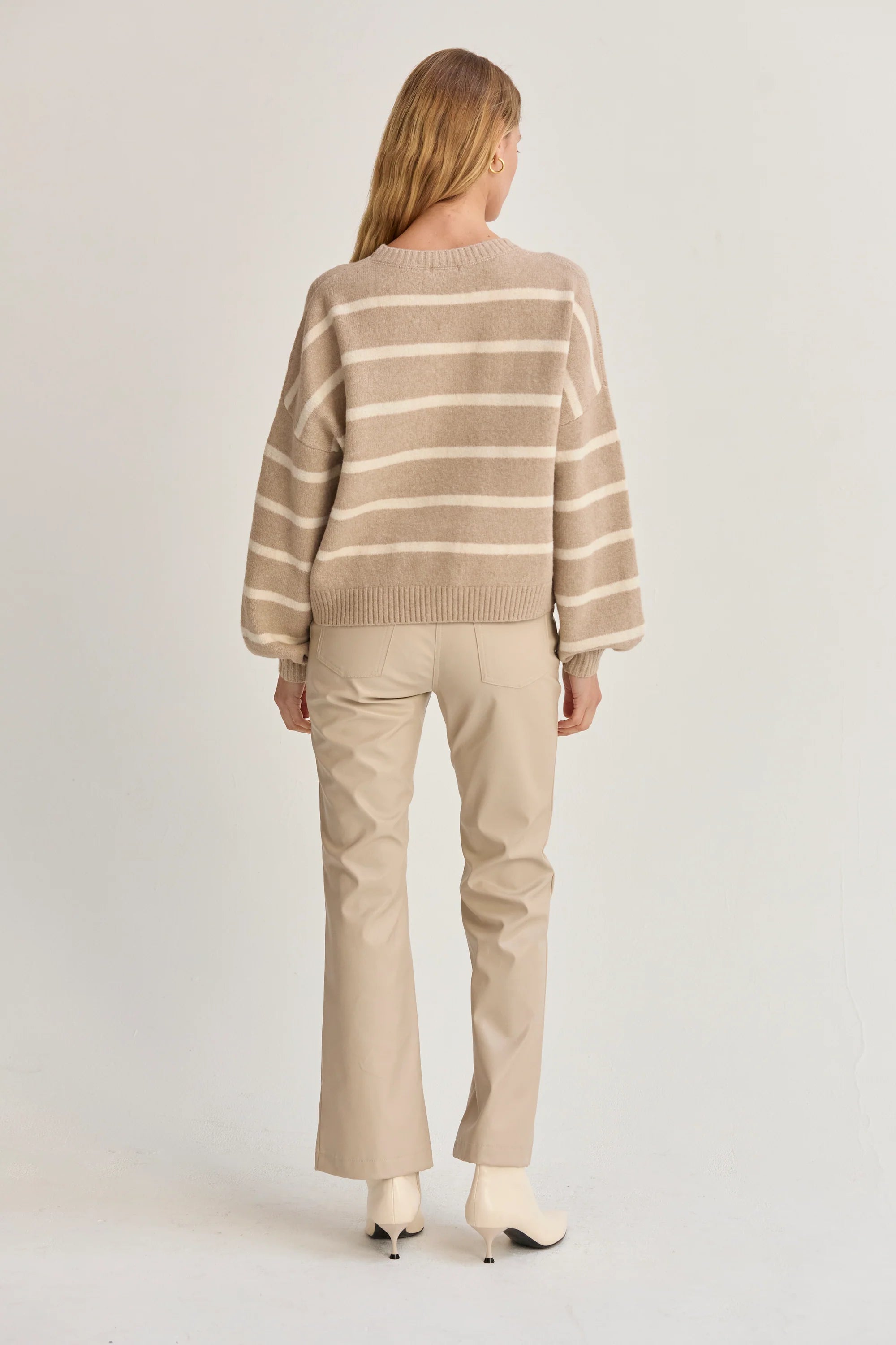 Jenny Balloon Sleeve Stripe Sweater