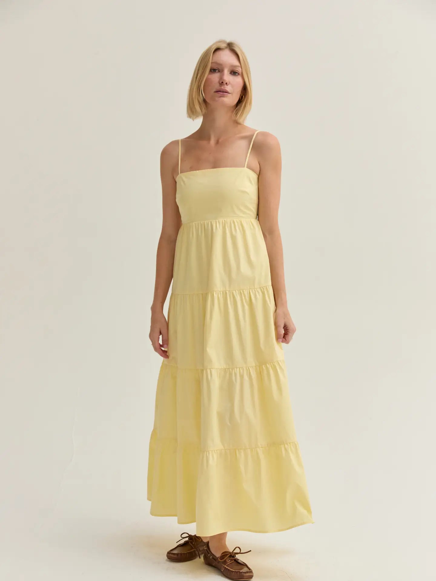 Iris Poplin Tiered Maxi Dress