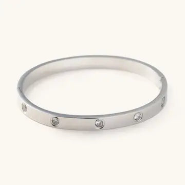 Corinne Silver Bangle Bracelet