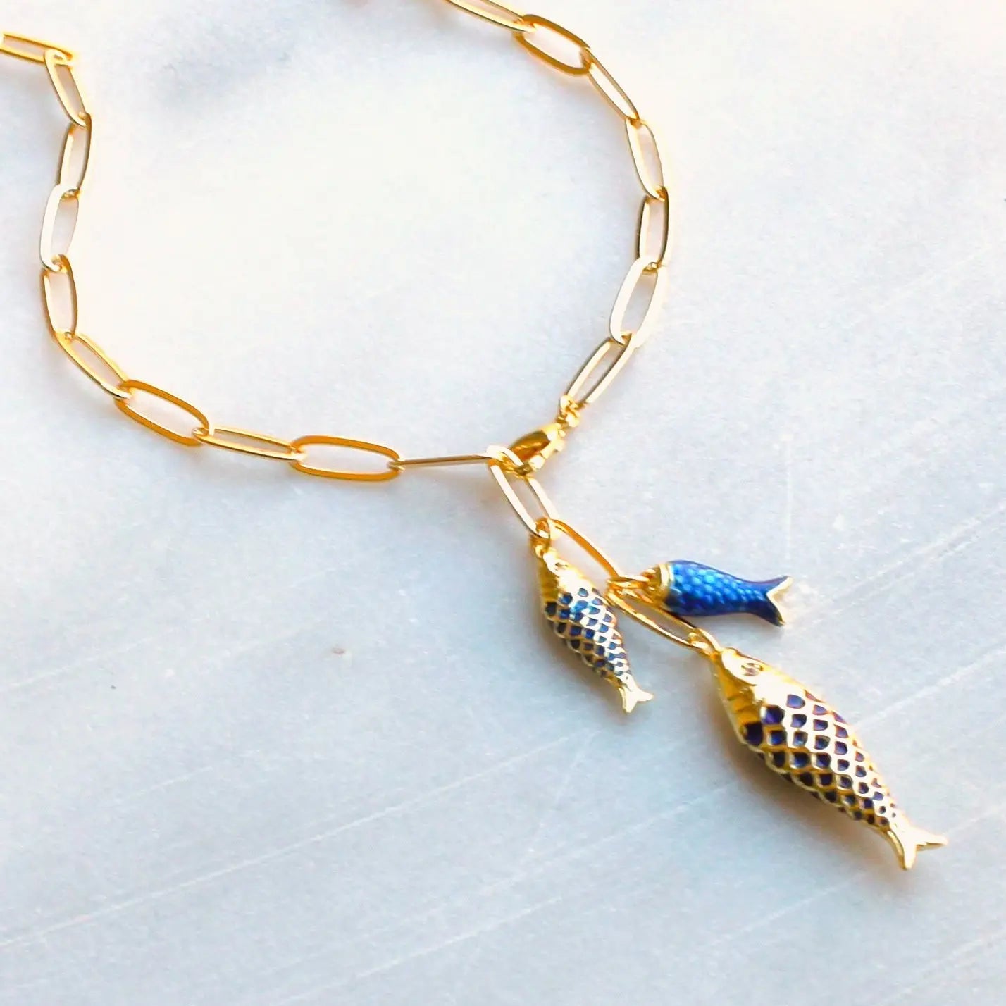Lucky Catch Fish Pendant Necklace