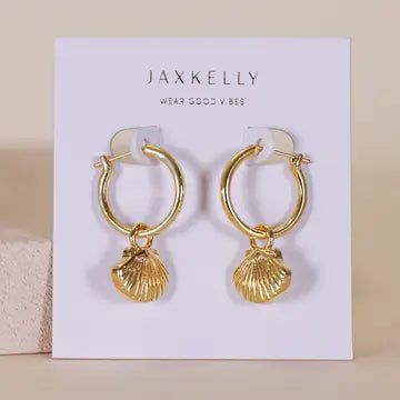 Seashell Hoop Earrings