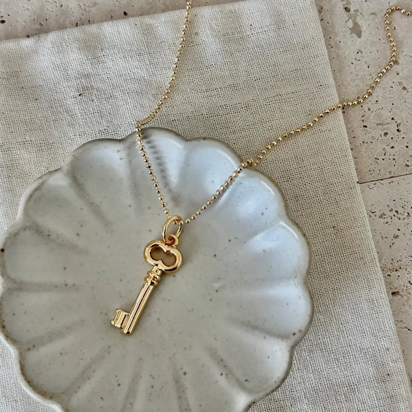 Key Charm Pendant Necklace