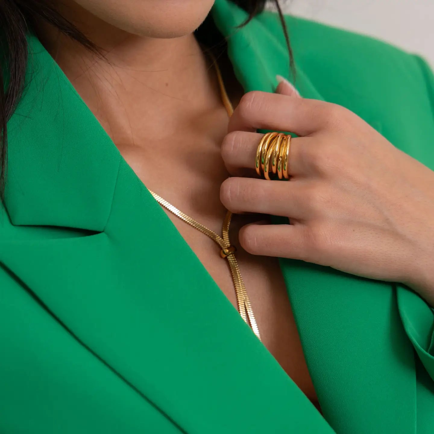 Lennon Multi Layered Gold Ring