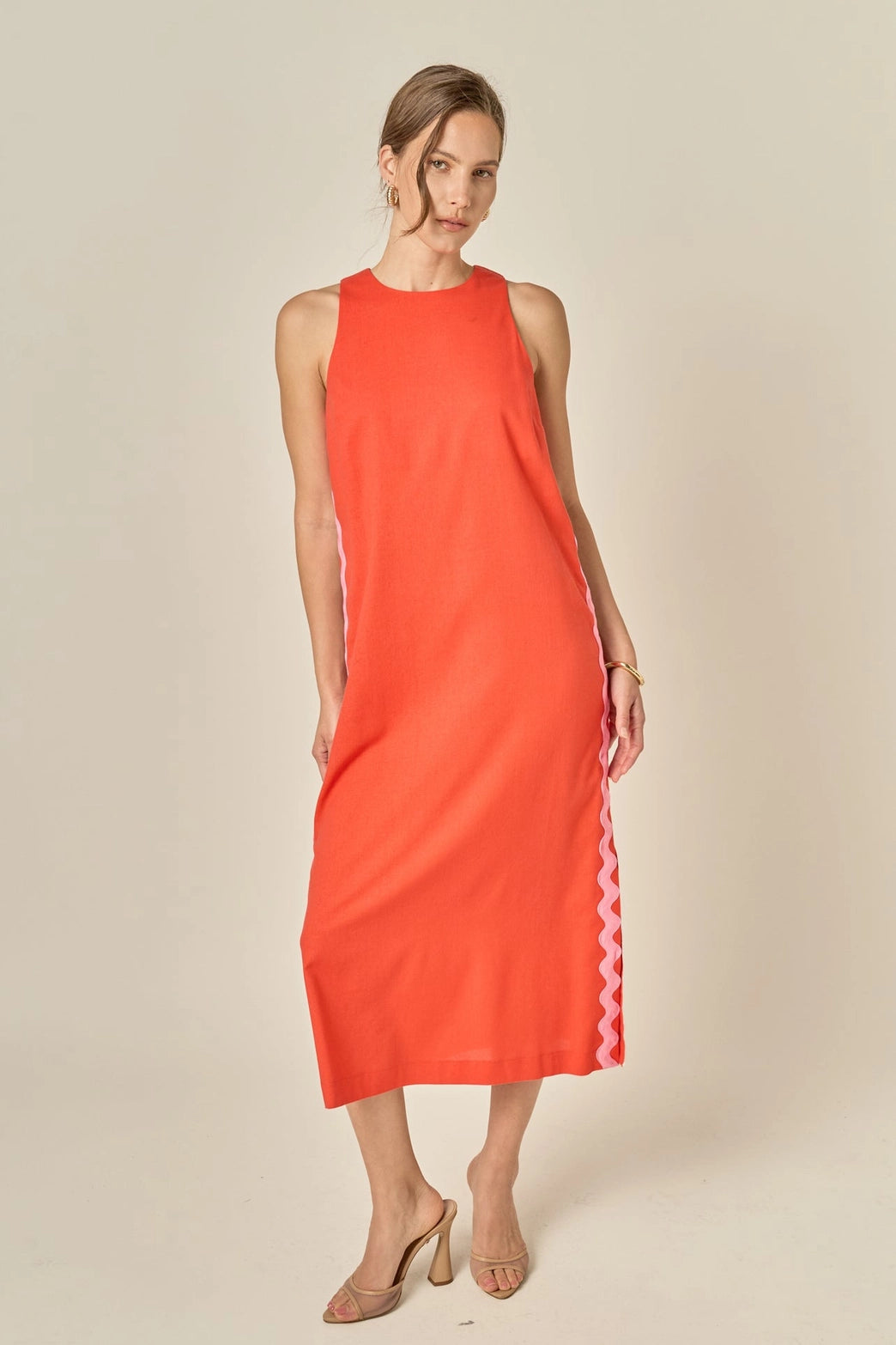 Sleeveless Ric Rac Midi Dress