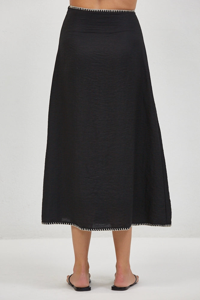 Linen Midi Skirt