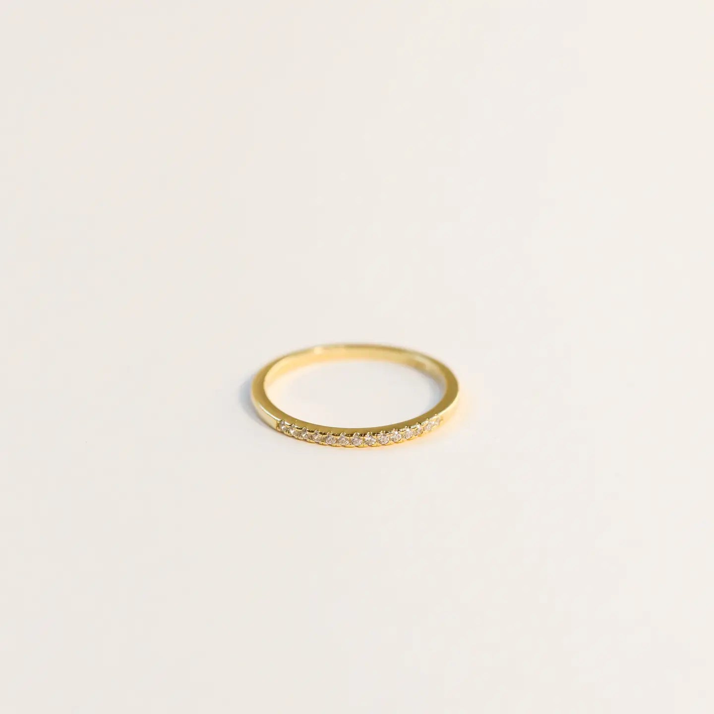 Gold Ring Half Pave