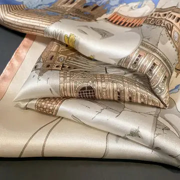 French Vintage Silk Scarf