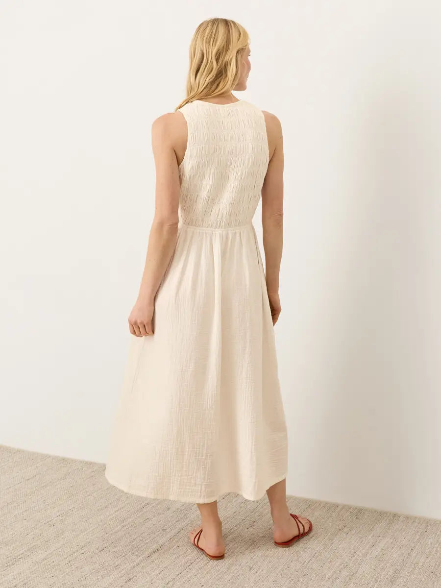 Coastal Double Gauze Smocked Dress