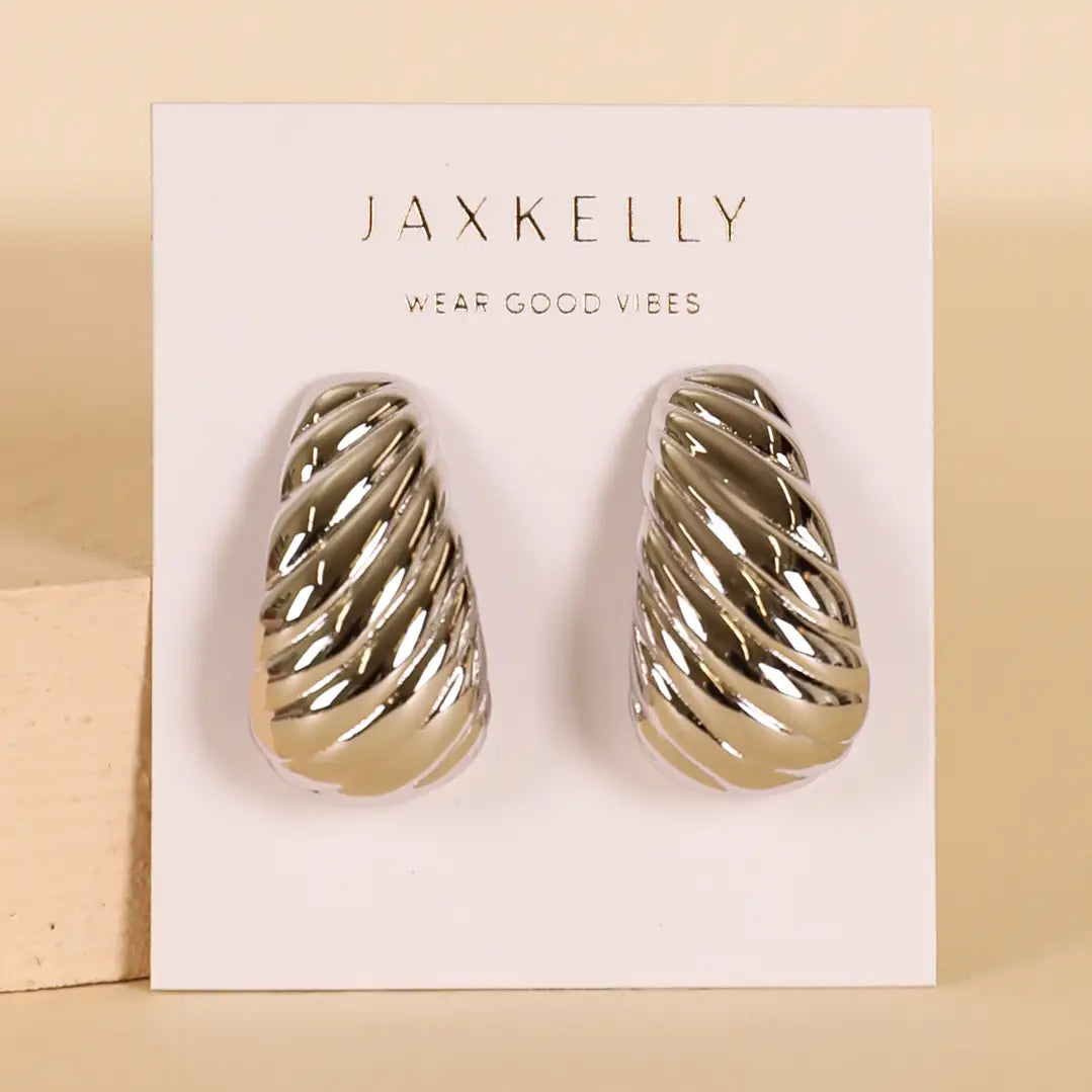 Silver - Bold Swirl - Earrings