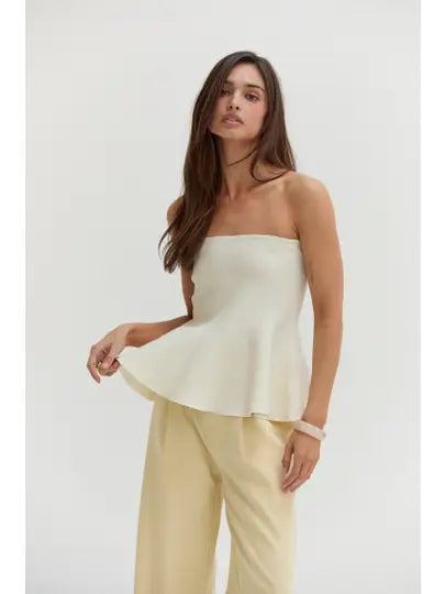 Bella Jacquard Knit Peplum Top