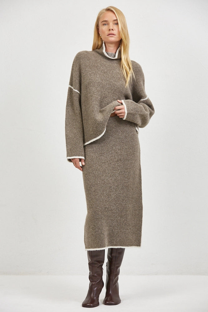 Talia Knit Turtleneck Long Sleeve Sweater