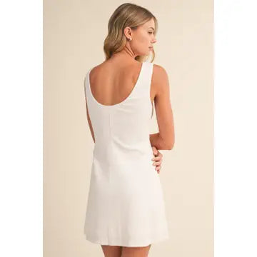 Charlee Sleeveless Stretch Linen Mini Dress