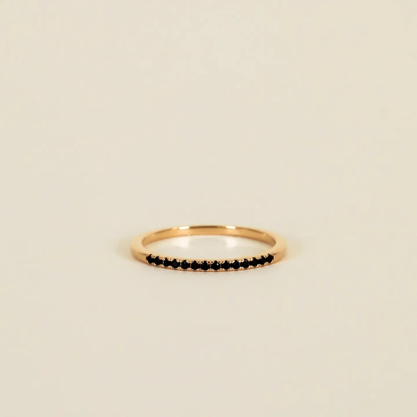 Gold Ring Half Pave