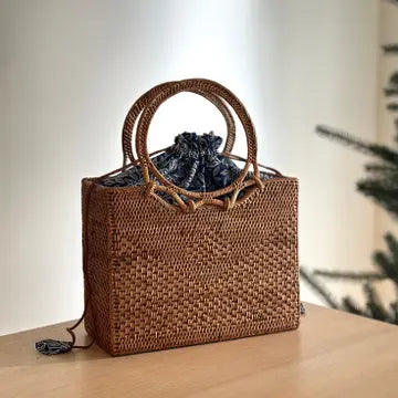 Bali Rattan Handbag - Kelsey