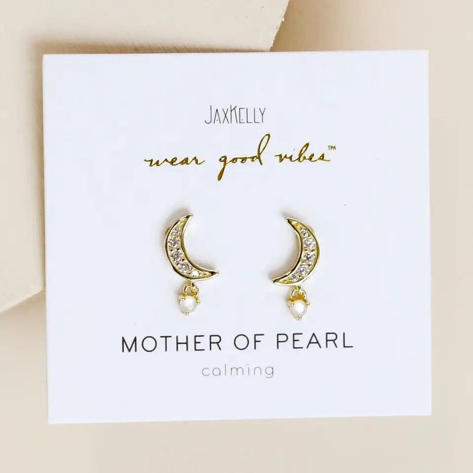 Moon Drop - Gold Earrings