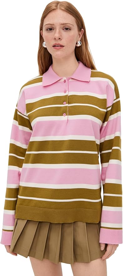 Striped Polo Knit Shirt