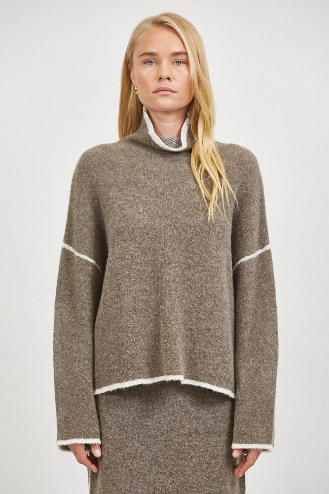 Talia Knit Turtleneck Long Sleeve Sweater