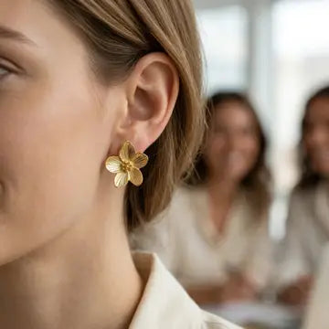 Gilded Petal Earrings