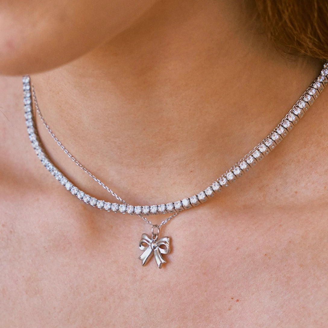 Silver Gigi Tennis Necklace