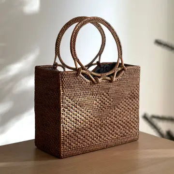 Bali Rattan Handbag - Hailey