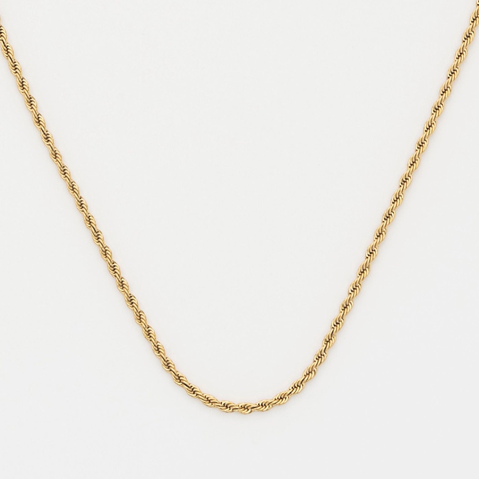 Waterproof Gold Rope Chain Necklace