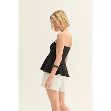 Bella Jacquard Knit Peplum Top