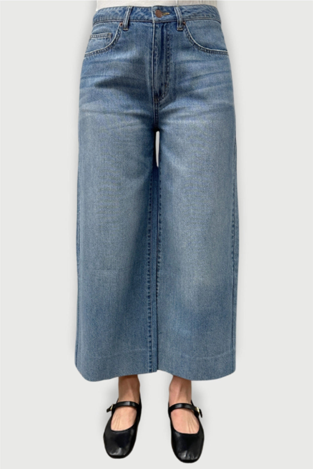 Dakota High Rise Super Wide Crop Jeans