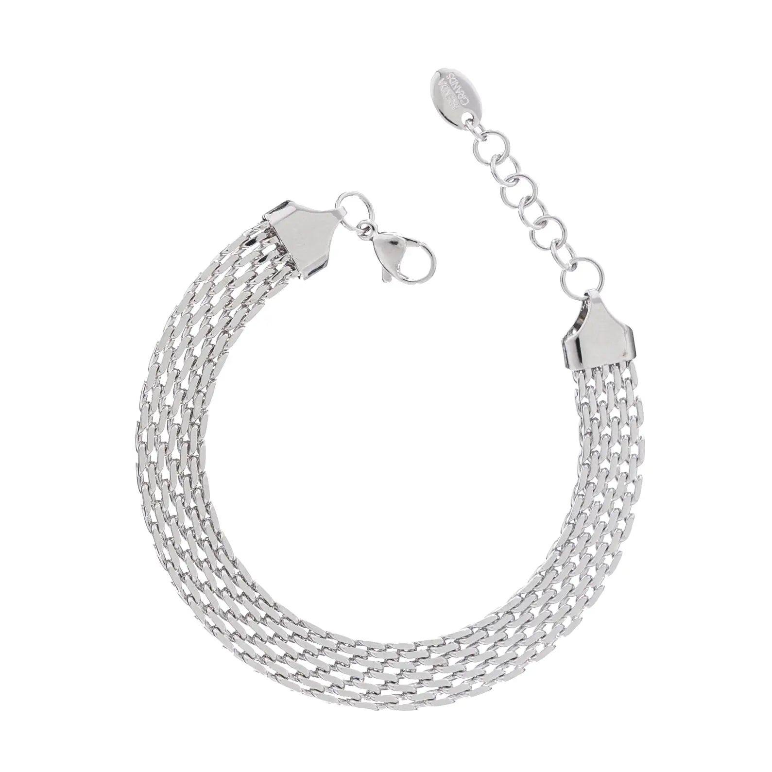 Waterproof Silver Braided Band Bracelet