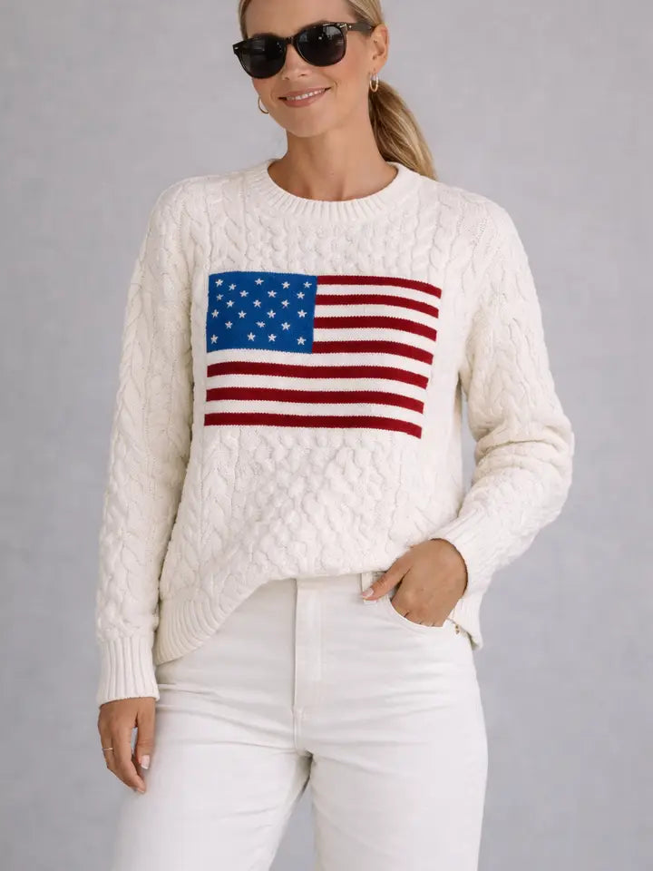 Cable Flag Sweater