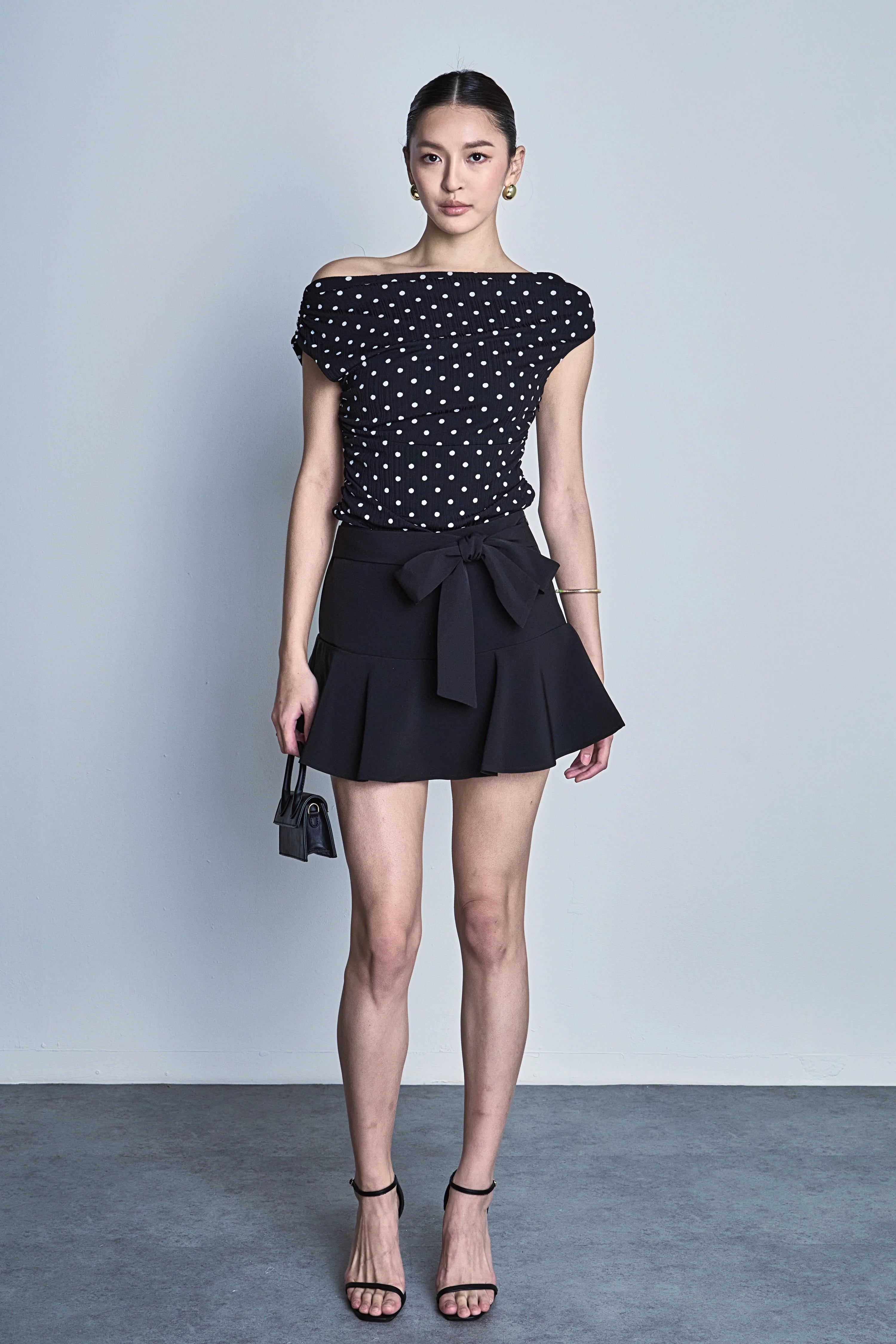 Asymmetrical Polka Dot Top