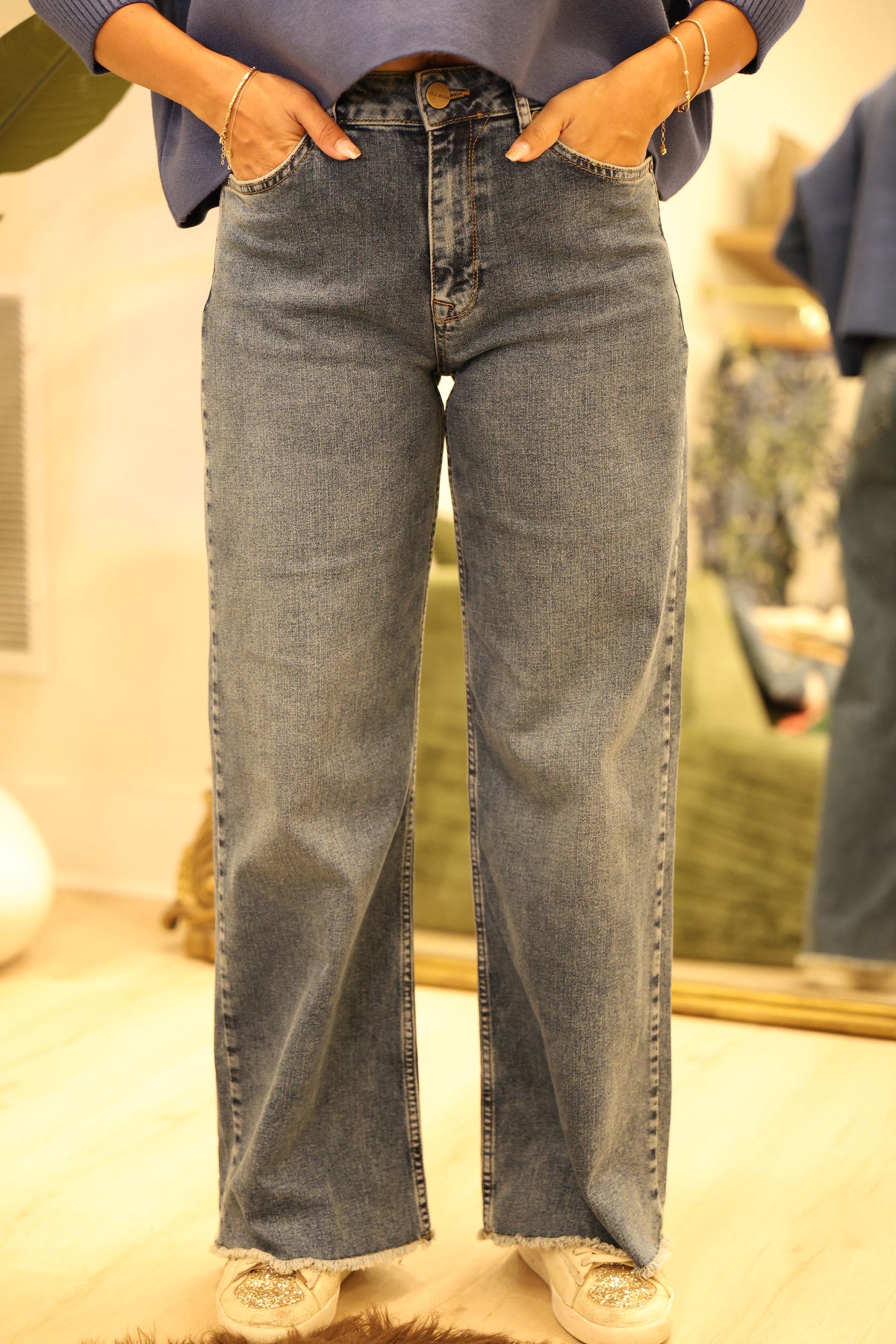 Milan Ultra High Rise Wide Leg Jeans