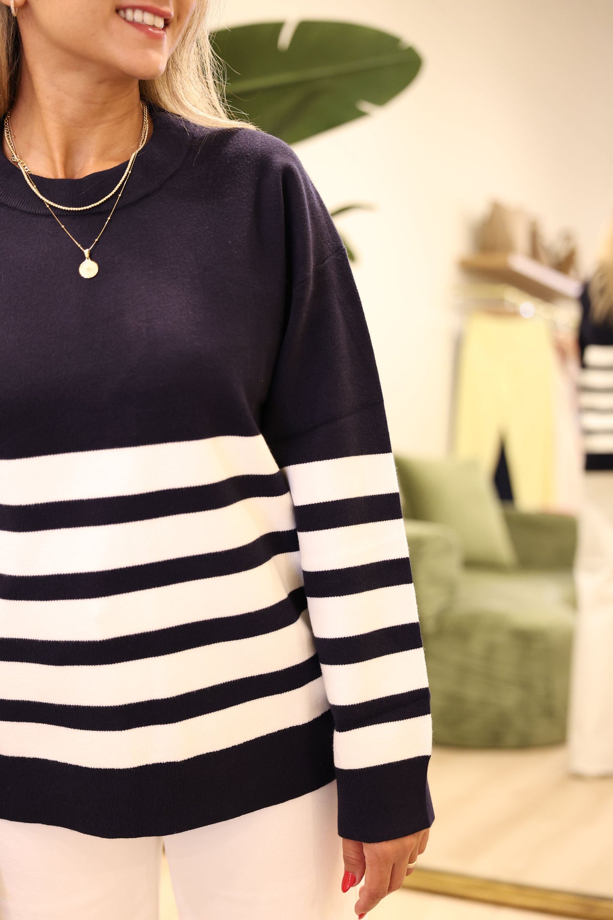 Stripe Round Neck Sweater