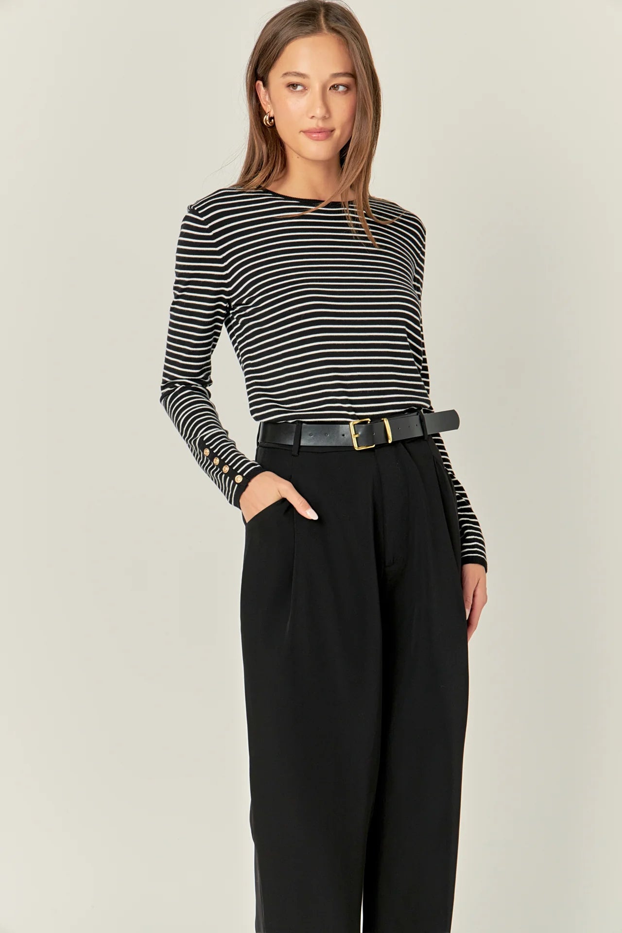Striped Knit Sweater