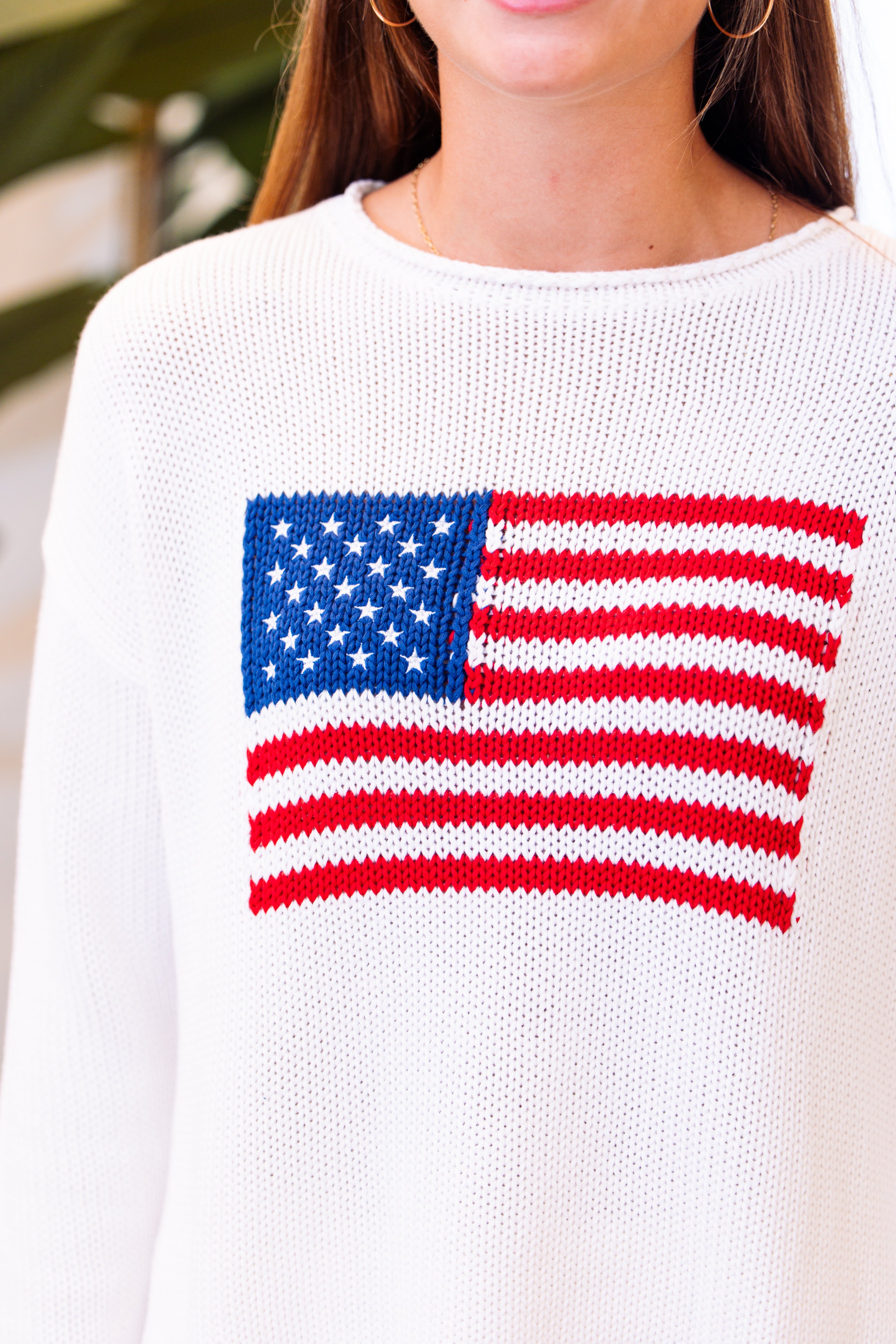 Chloe Flag Roll Neck Sweater