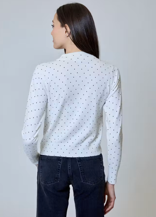 Polka Dot Long Sleeve Cardigan