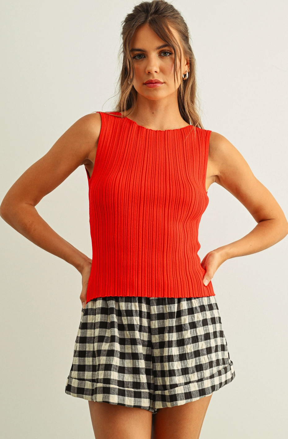 Viscose Ribbed Knitted Top