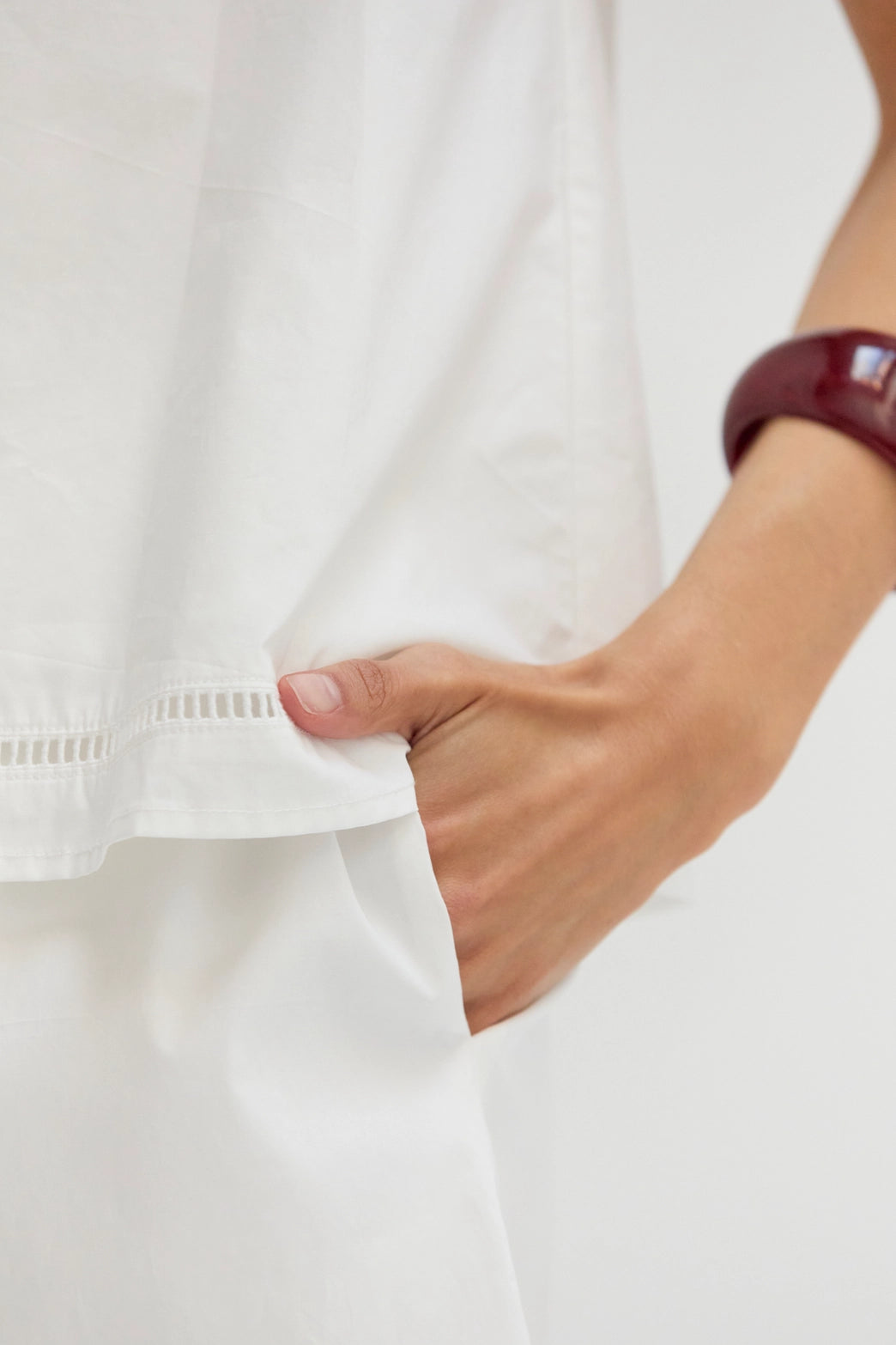 Reese Poplin Lattice Trim Shorts