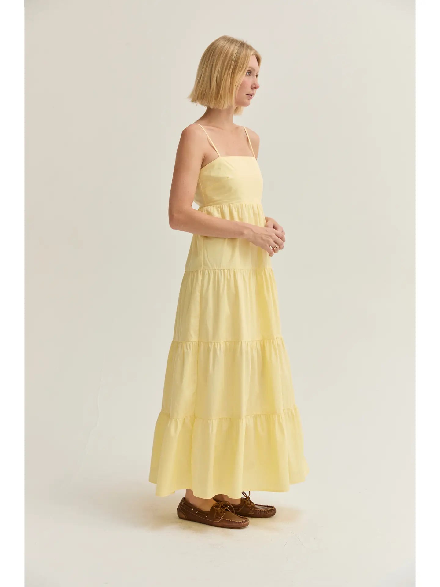 Iris Poplin Tiered Maxi Dress