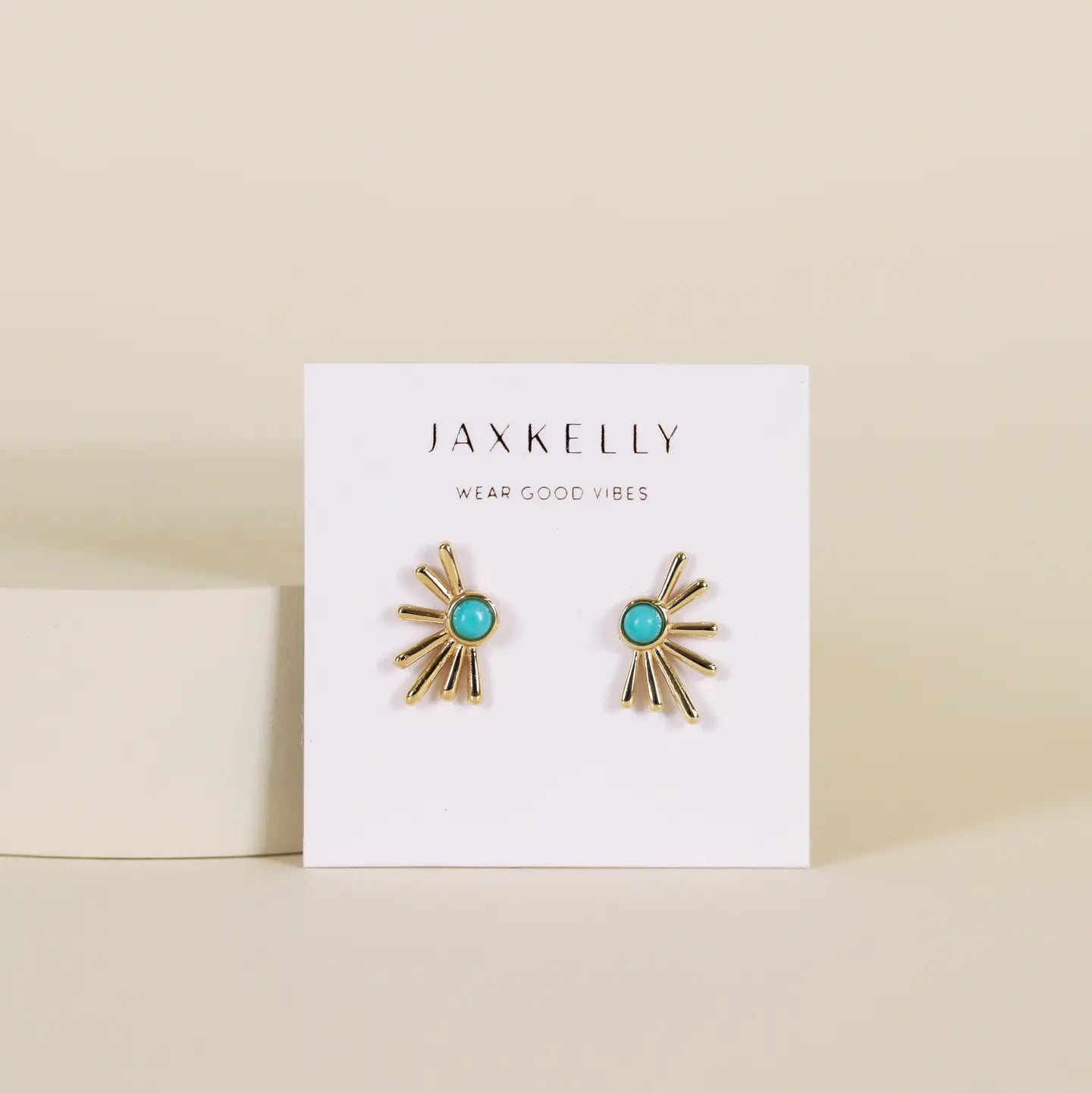 Sun Ray Gold Earrings