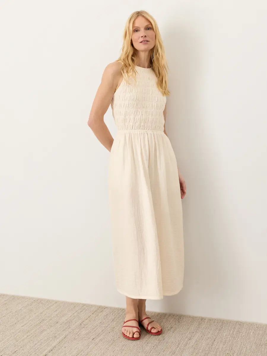 Coastal Double Gauze Smocked Dress