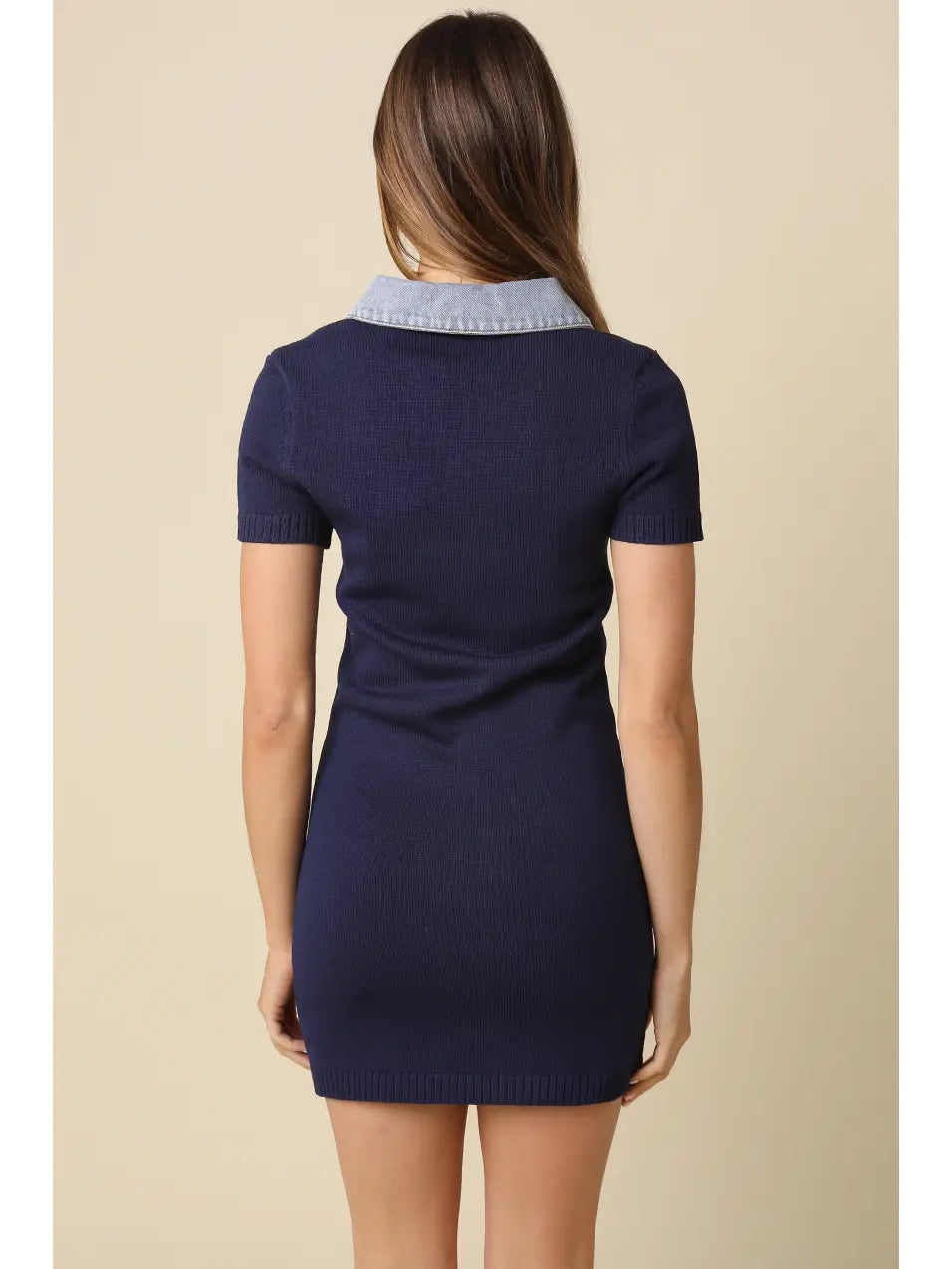 Bianca Collared Contrast Mini Dress