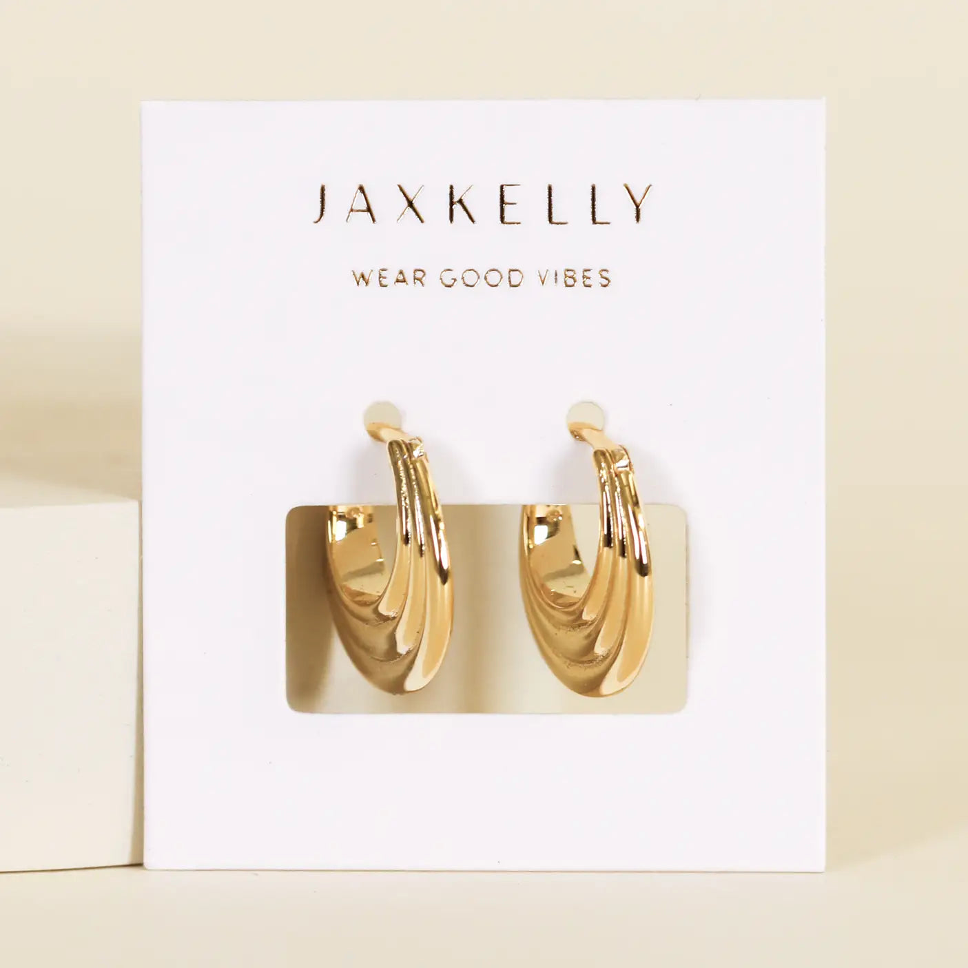 Gold Hoop - Triple Arch - Earrings