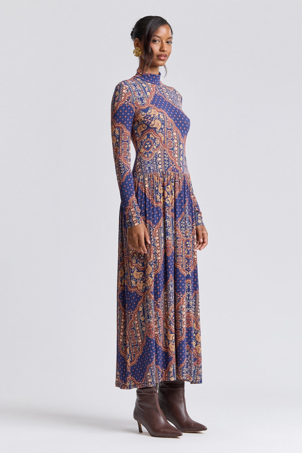 Drop-Waist Jersey Maxi Dress