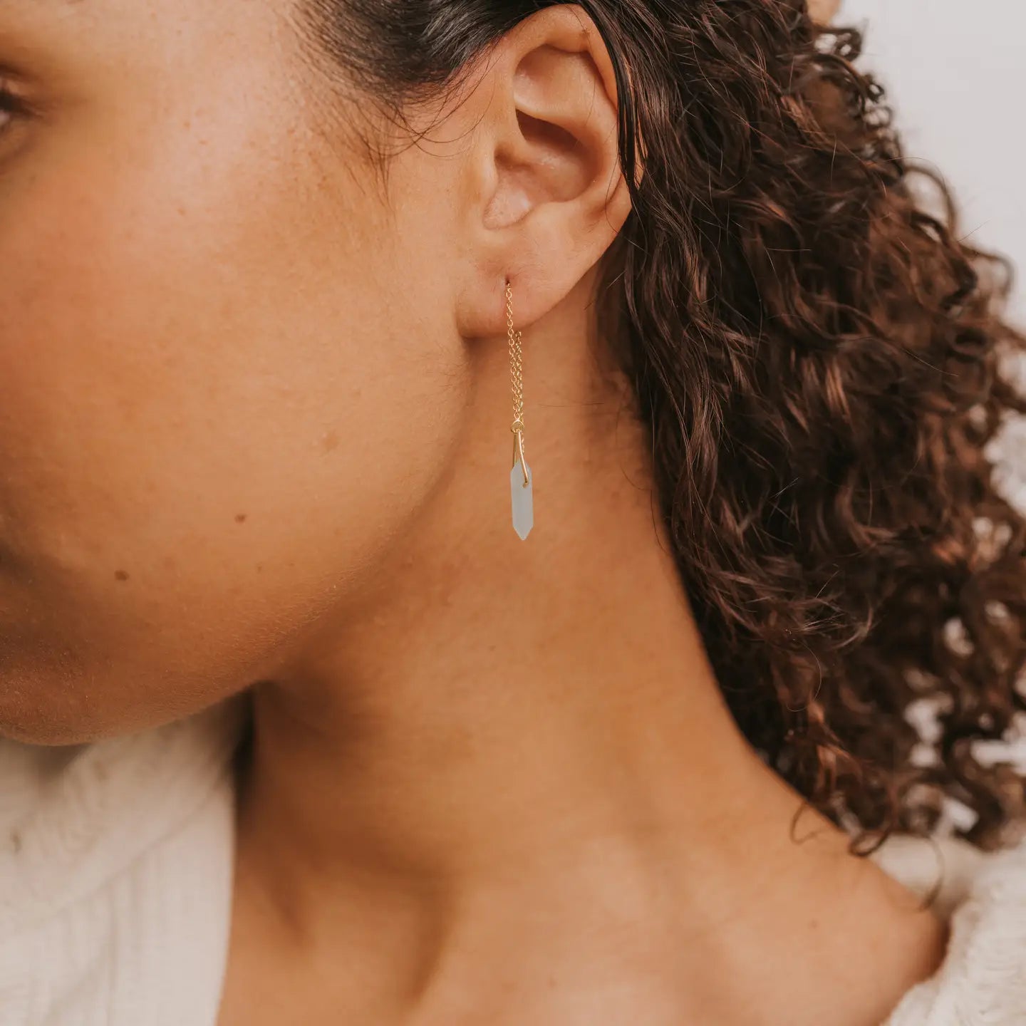 Threader Gold Earrings