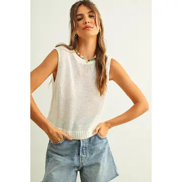 Sleeveless Knitted Top