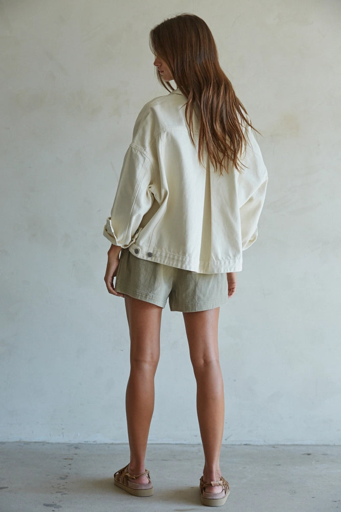 Woven Denim Washed Jacket