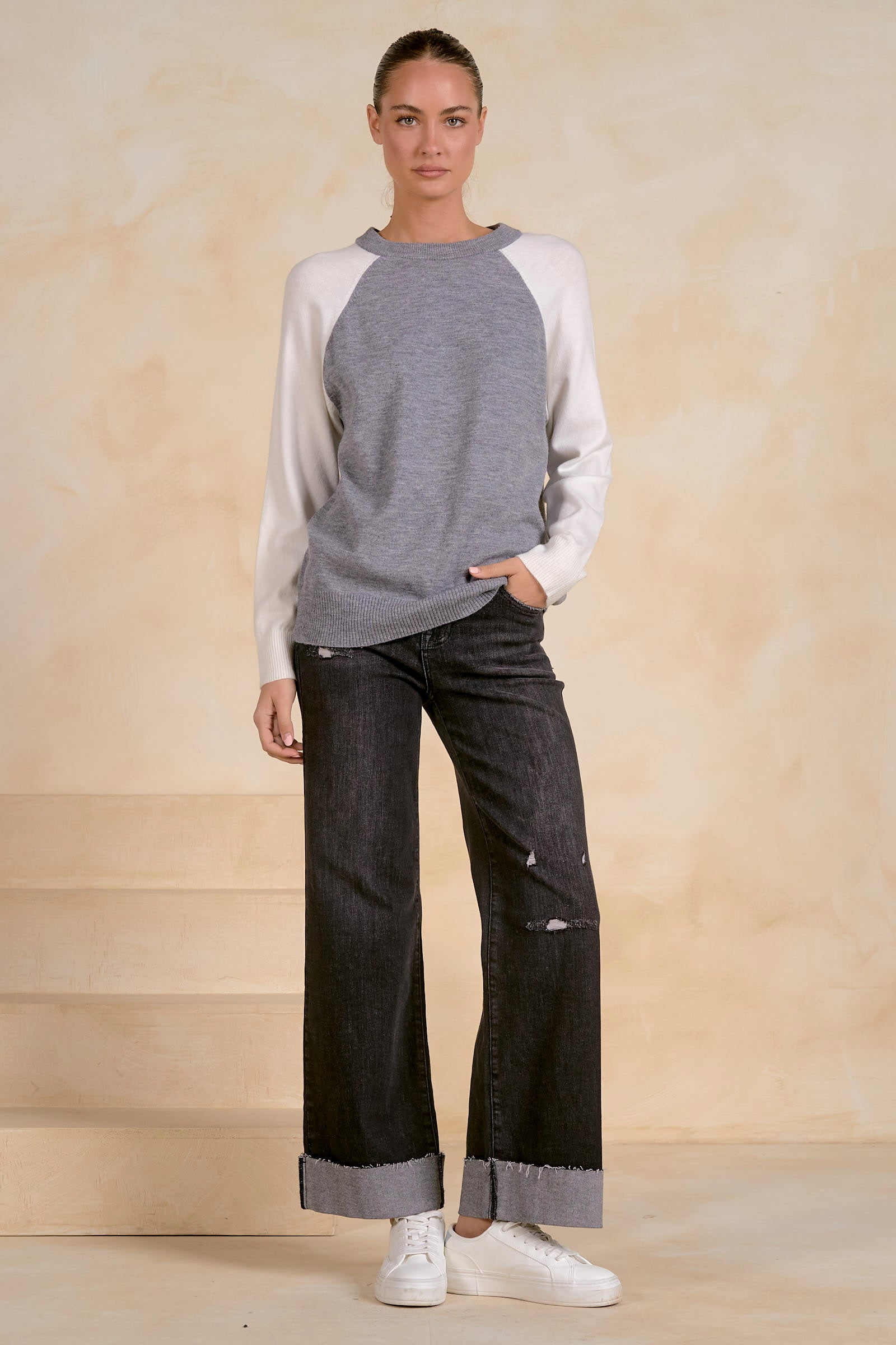 The Harper Colorblock Raglan Sweater