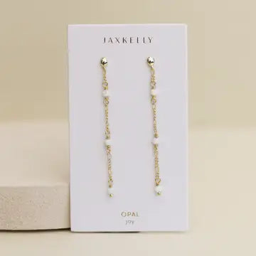Gemstone Chain Drop Earring