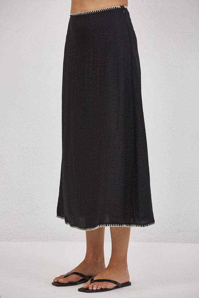Linen Midi Skirt